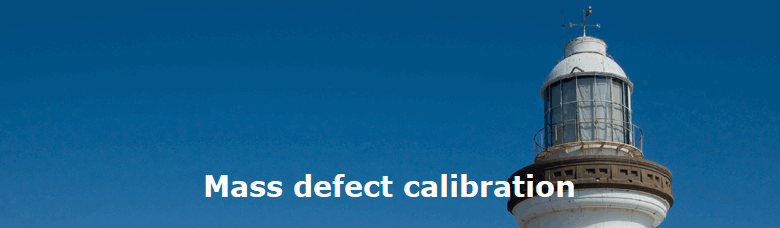 Mass defect calibration
