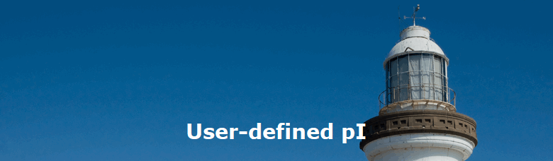 User-defined pI
